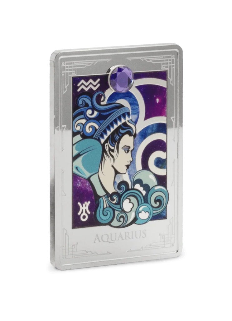 Star Signs of the Zodiac - Aquarius 2oz Silver Collectable Coin
