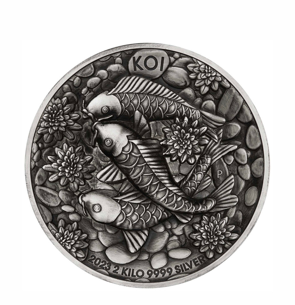 Honey Bee 2024 2 Kilo Silver Antiqued High Relief Coin