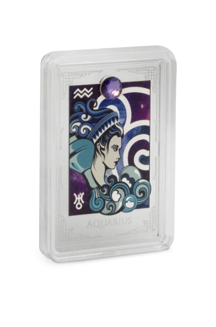 Star Signs of the Zodiac - Aquarius 2oz Silver Collectable Coin