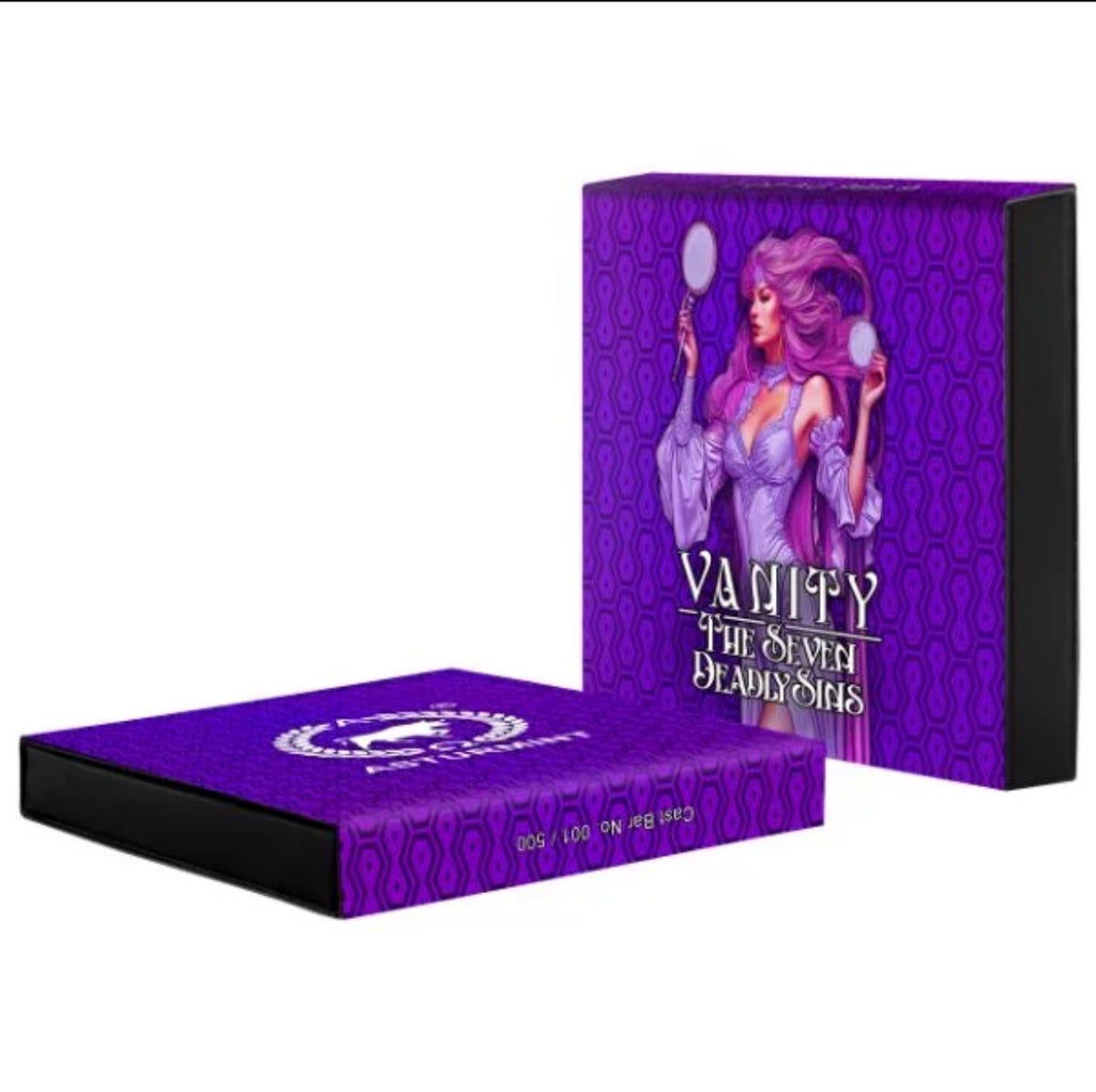 Vanity- The Seven Deadly Sins 2 oz Cast Silver Bar